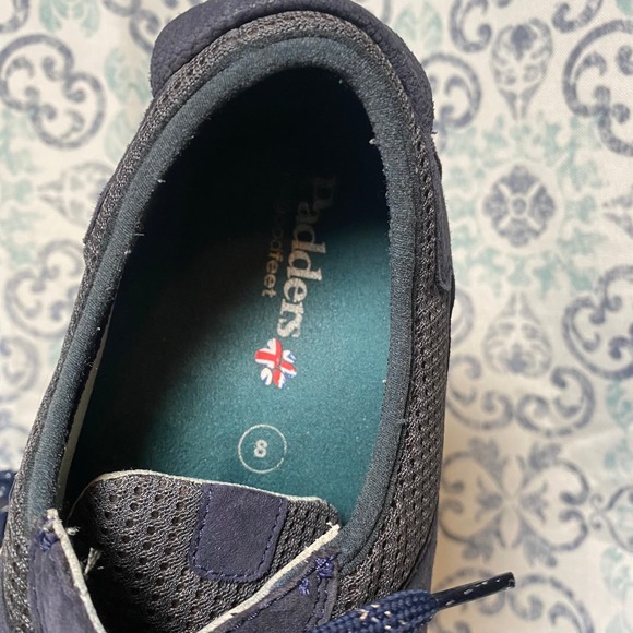 Padders Harp Womens UK8/US10 Blue Suede Lace Up Comfort shoe - Picture 3 of 9